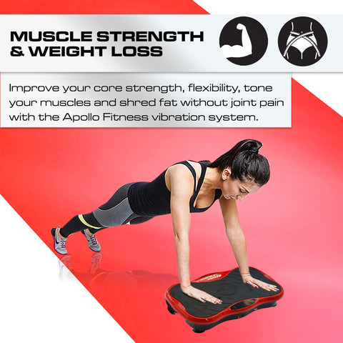 Mini Vibration Machine By Apollo Fitness (Red)